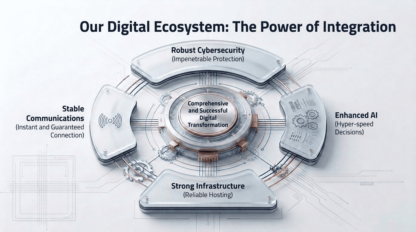 NajmaSoft ecosystem: security, intelligence, hosting, and messaging